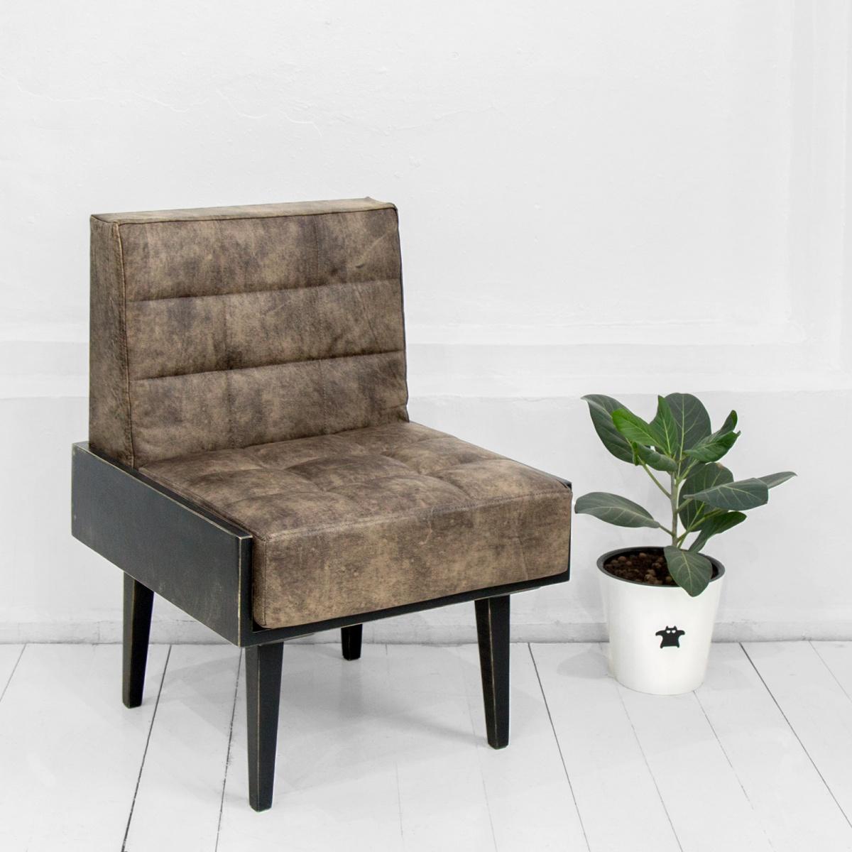 Кресло бразилия кожа светло-коричневая archpole